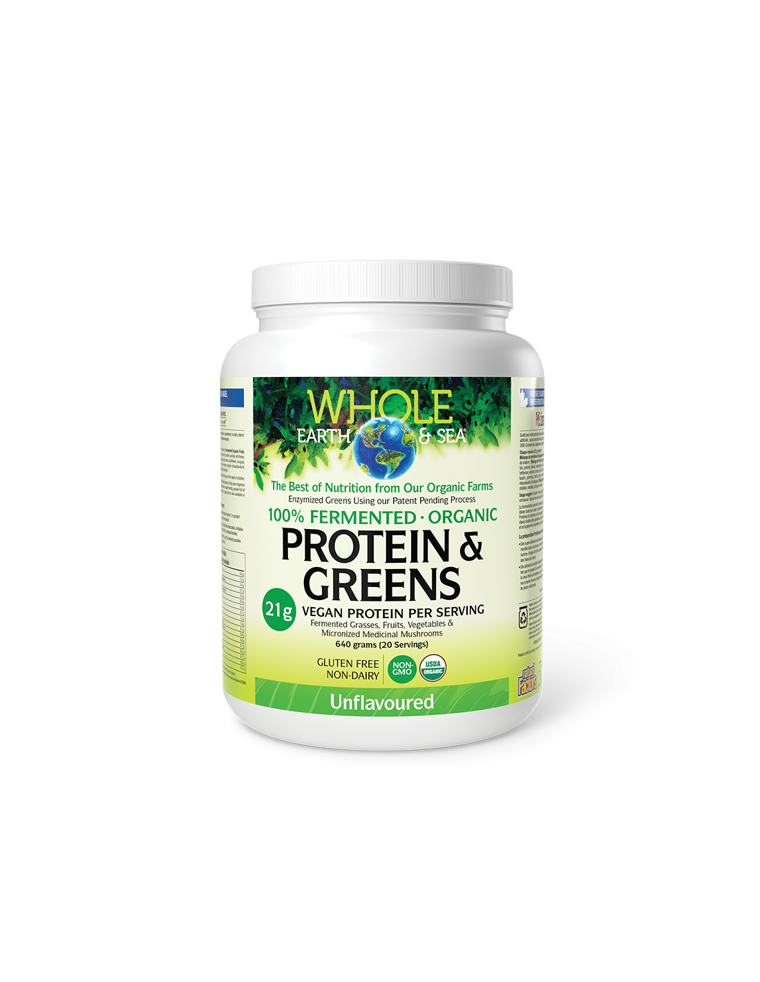 Whole earth and sea® 100 Fermented Organic Protein and Greens (неовкусен)