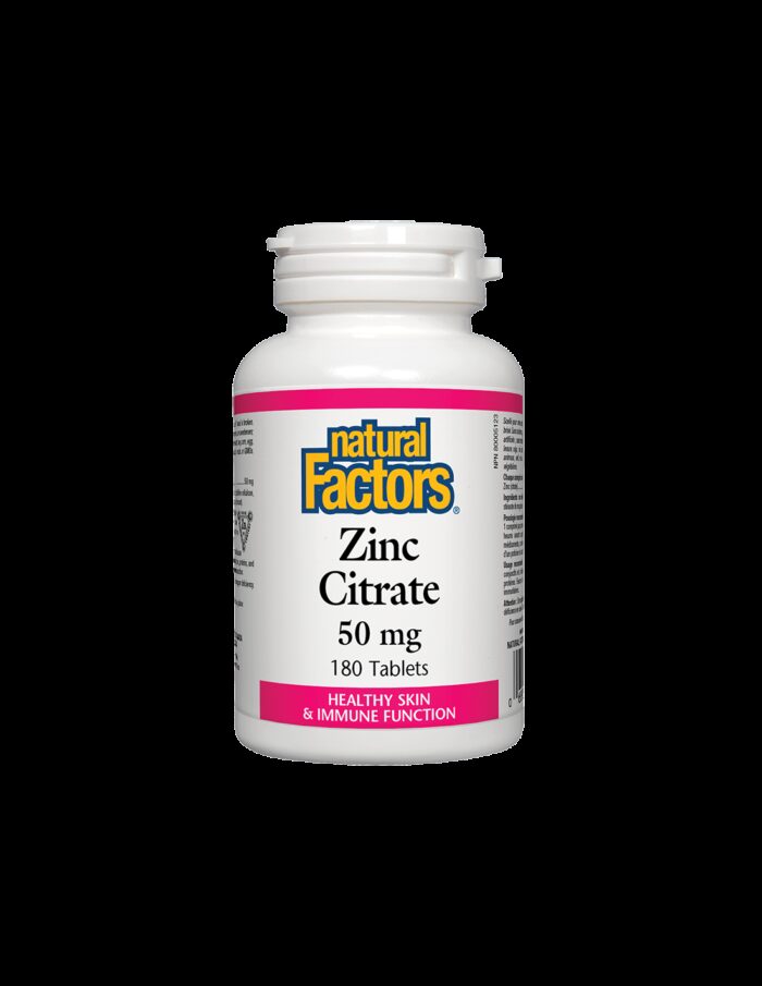 Zinc Citrate / Цинк (цитрат) 50 mg х 180 таблетки Natural Factors