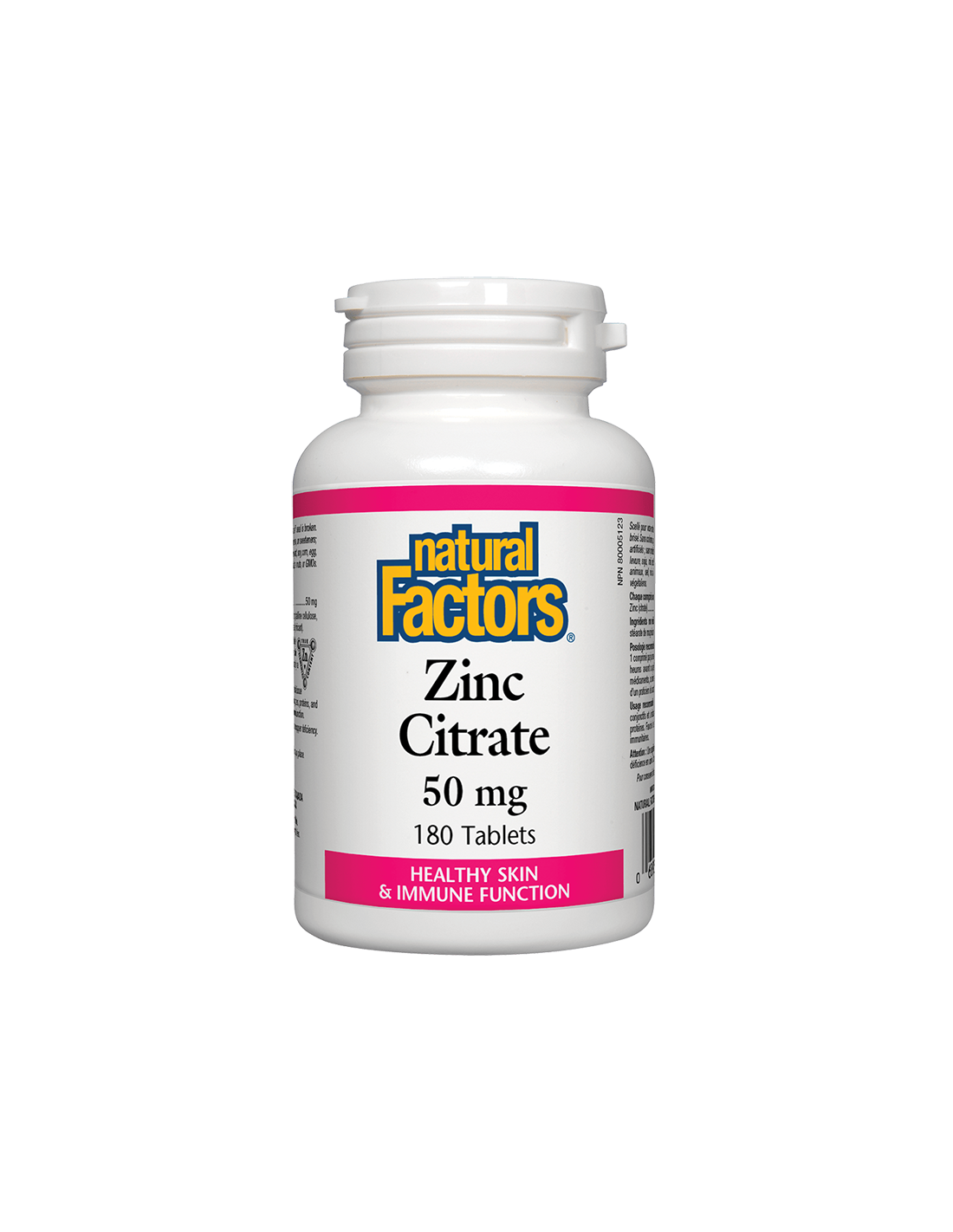 Zinc Citrate / Цинк (цитрат) 50 mg х 180 таблетки Natural Factors